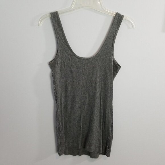 EXPRESS gray Sequin Tank Top 100% cotton Small - Picture 4 of 7